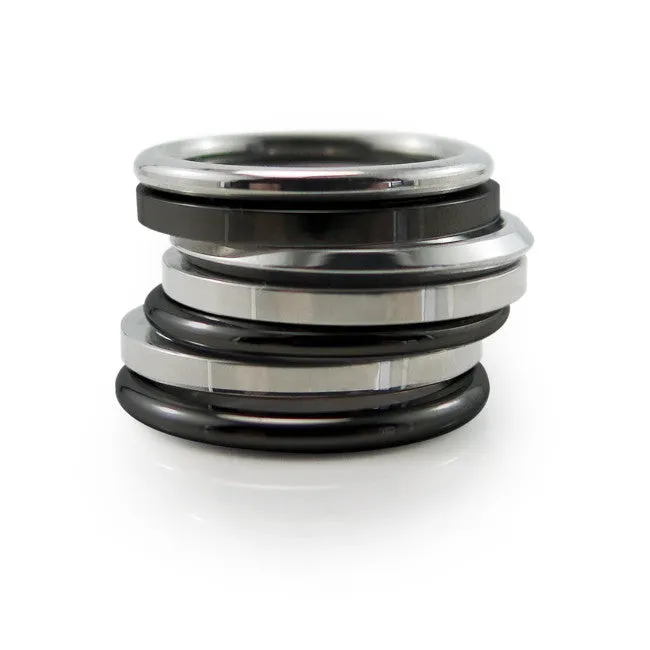 Round Stackable Titanium Rings