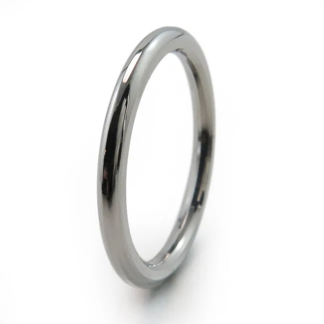 Round Stackable Titanium Rings