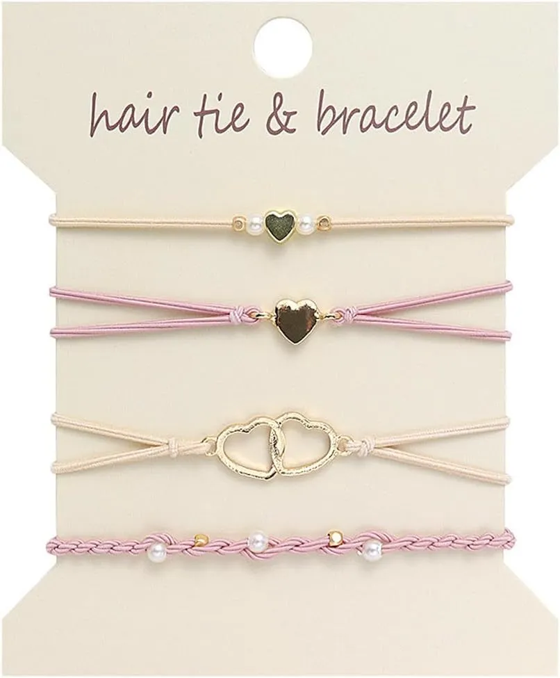 Sea Turtle Stretch Bracelet Sets for Women Soft Braided Boho Rubber Band Bracelets kit Adjustable Bands Elastic Coconut Tree Heart Bracelet Party Holiday Vacation Jewelry