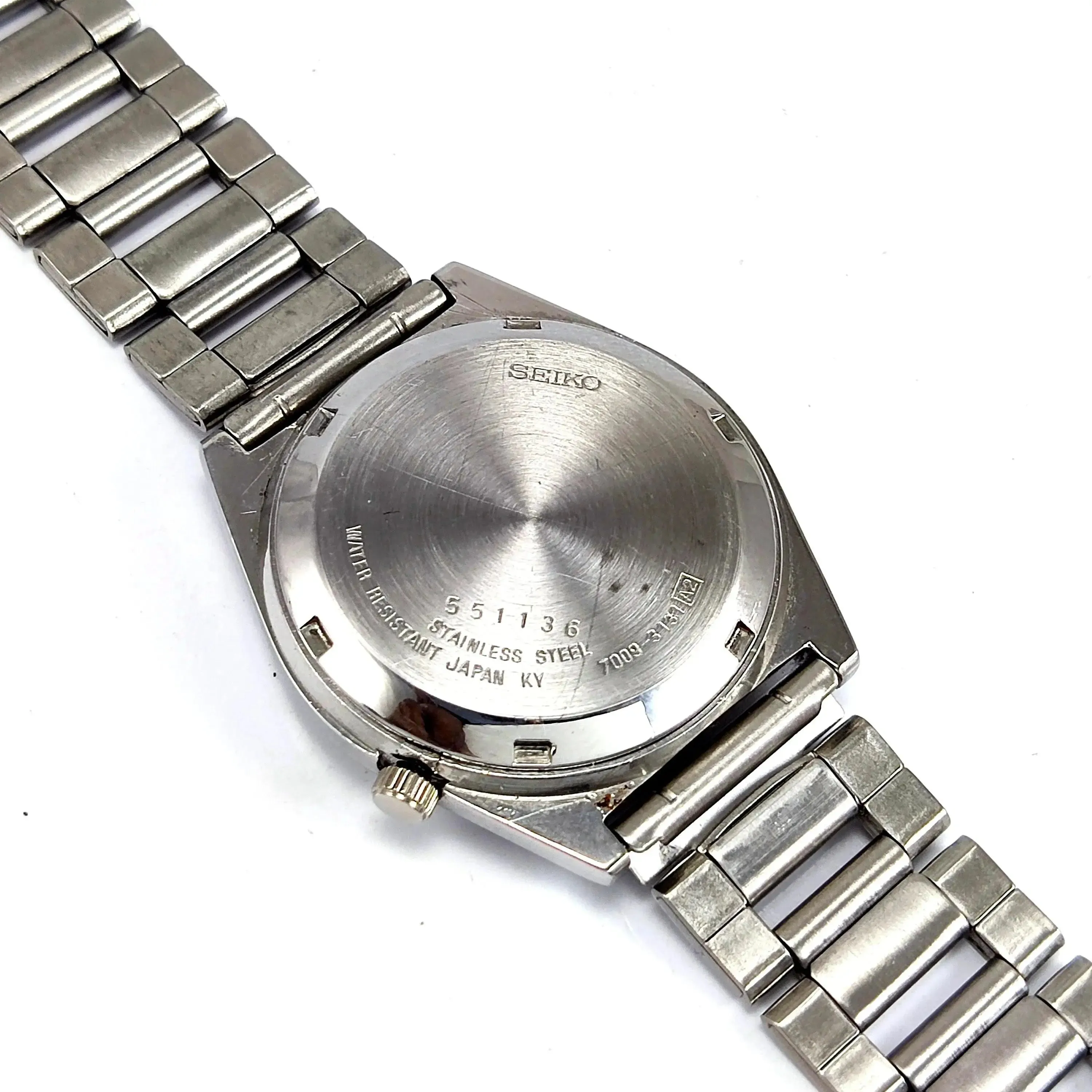 Seiko 5 Mechanical Automatic-7009A Golden Dial 17 Jewels Day Date Men's Wrist Watch