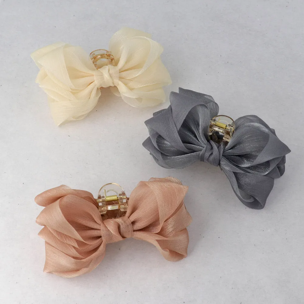 Sheer Soft Bow Medium Hair Clip