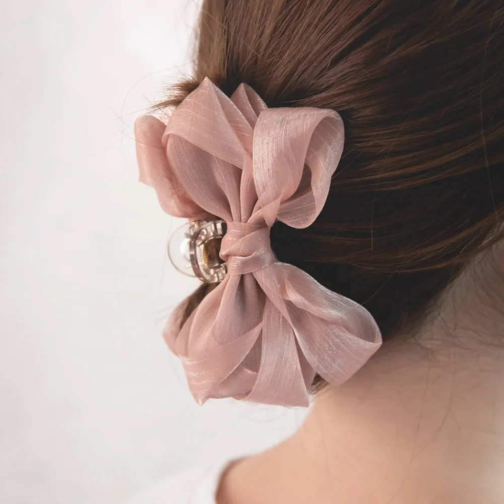 Sheer Soft Bow Medium Hair Clip
