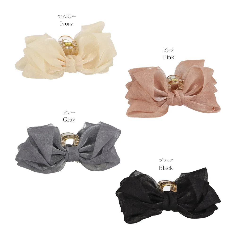 Sheer Soft Bow Medium Hair Clip
