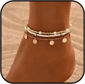Shell Ankle Bracelets for Women Boho Gold Pearl Starfish Necklace Adjustable Beaded Puka Shell Anklet Hawaiian Summer Beach Jewelry Shell Ankle Bracelets for Women Boho Gold Pearl Starfish Necklace Adjustable Beaded Puka Shell Anklet Hawaiian Summer Beach Jewelry