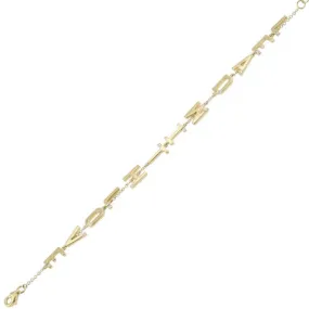 Sideways Mini Initials Anklet