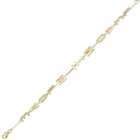 Sideways Mini Initials Anklet