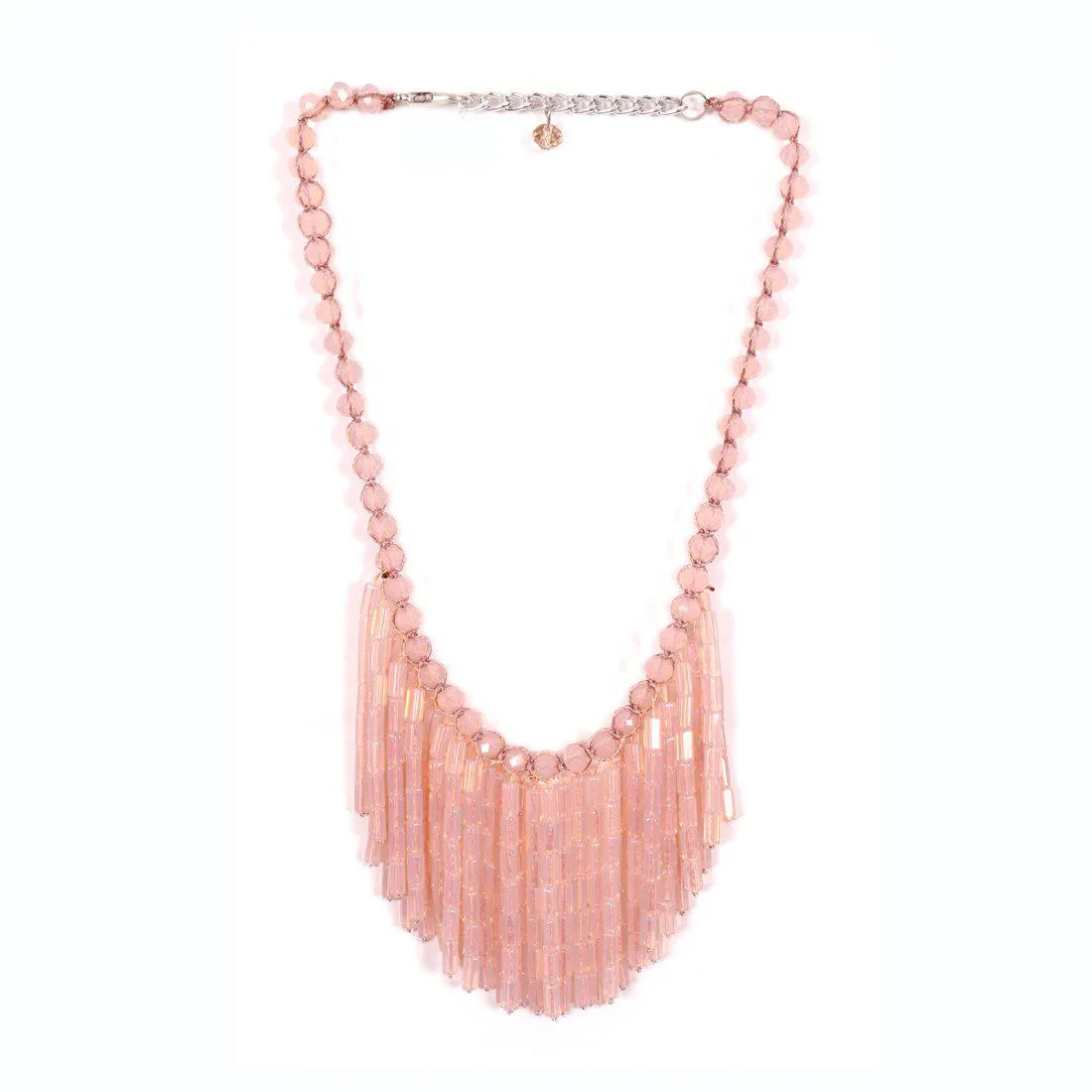 STATEMENT BEADED MULTISTRAND TASSEL NECKLACE