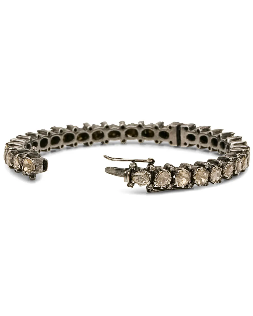 Sterling Silver Full Diamond Bangle Bracelet