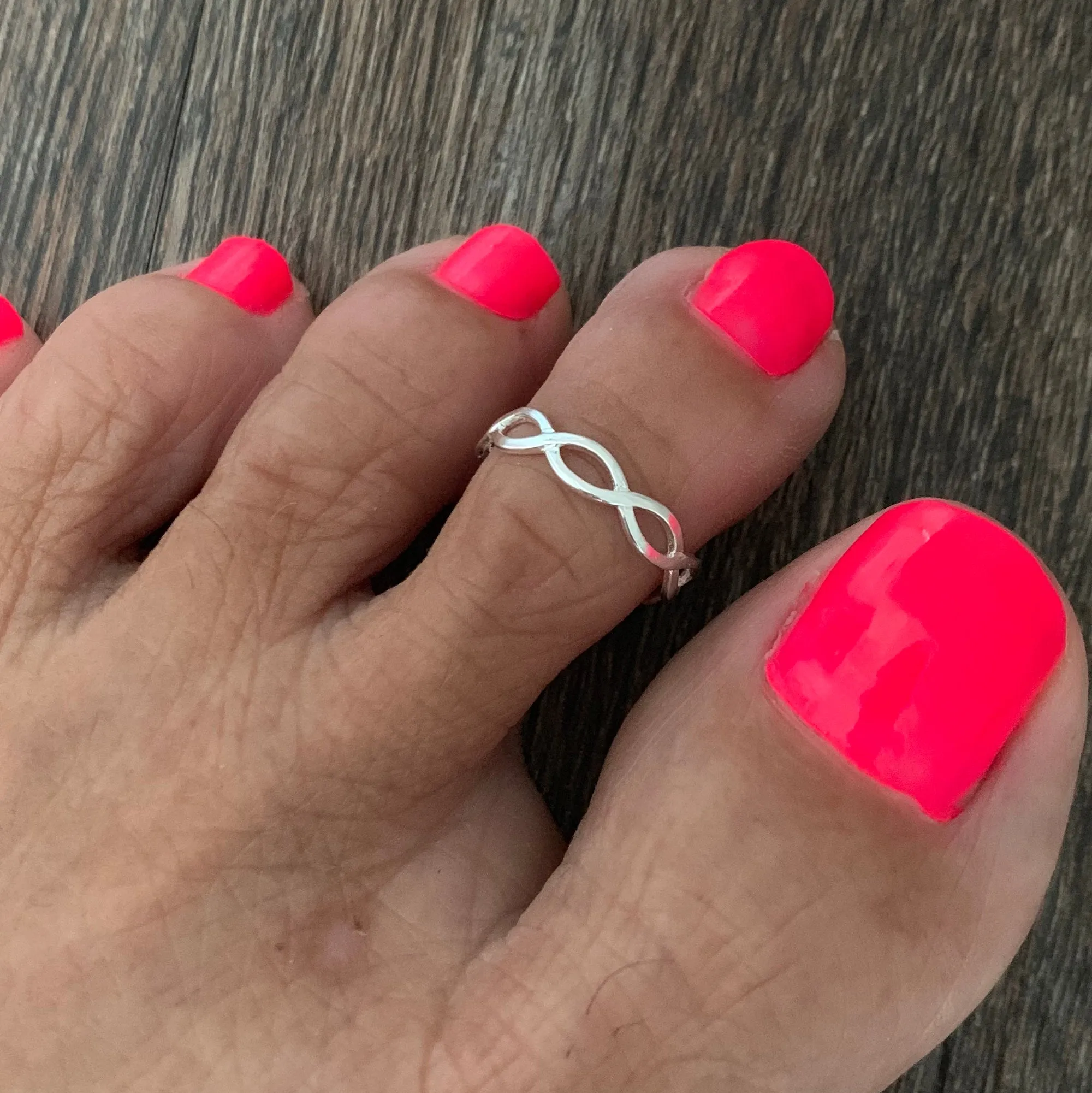 Sterling Silver Thin Braided Toe Ring, Silver Rings, Braid Ring