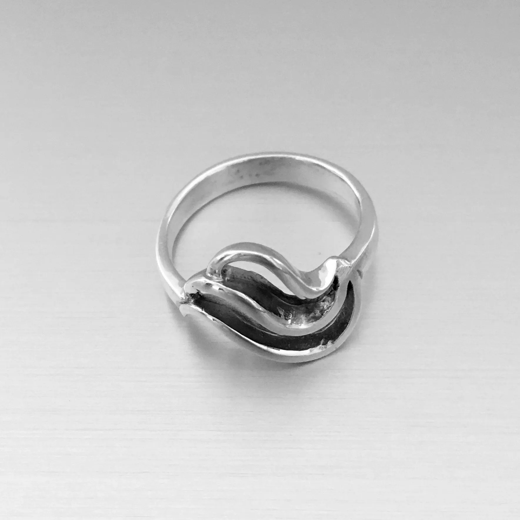 Sterling Silver Triple Waves Ring, Silver Ring, Rings