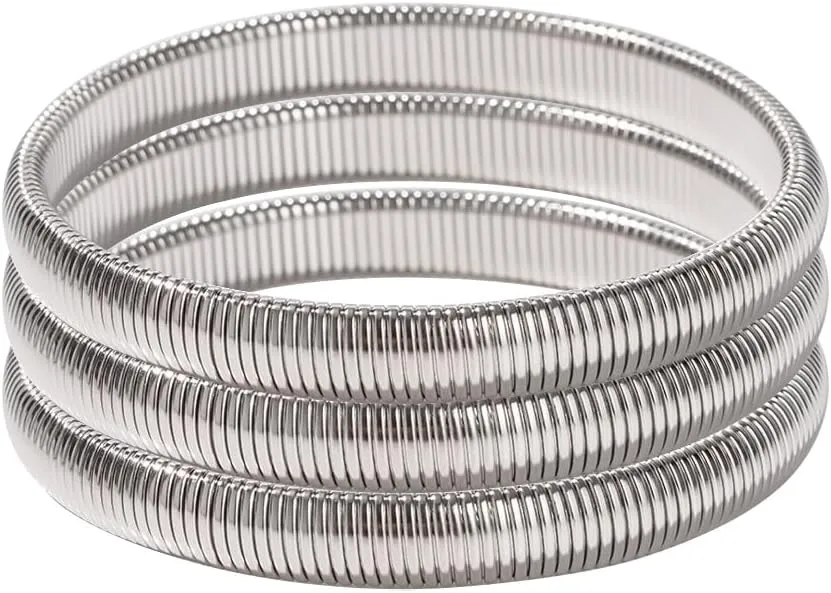 Stretch Bangles For Women 3pcs Gold and Silver Bracelets for Women Jewelry