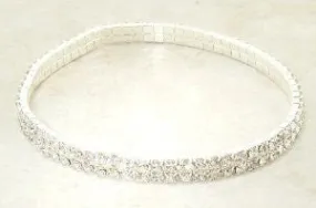 Swarovski Austrian Crystal Anklet in White Gold Overlay