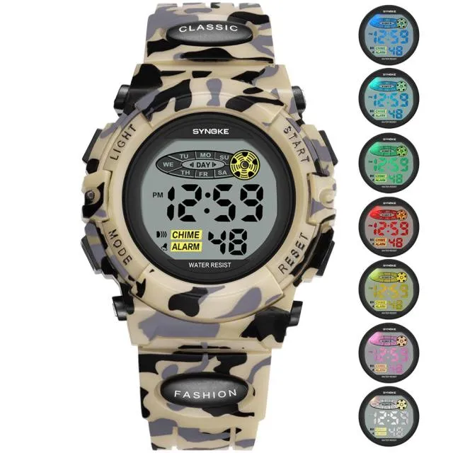 SYNOKE LED Digital Sports Watch