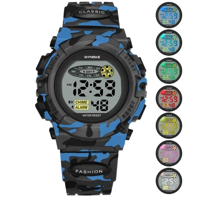 SYNOKE LED Digital Sports Watch