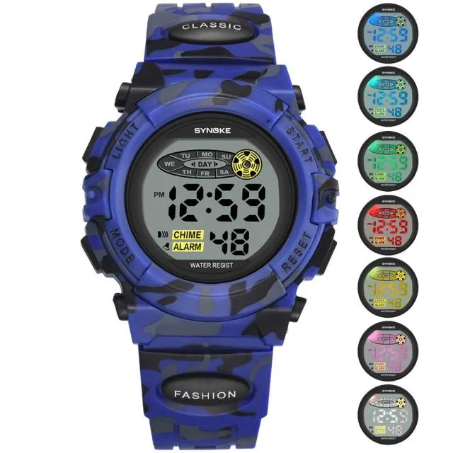 SYNOKE LED Digital Sports Watch