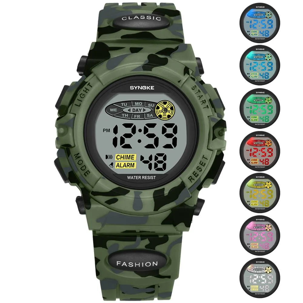 SYNOKE LED Digital Sports Watch