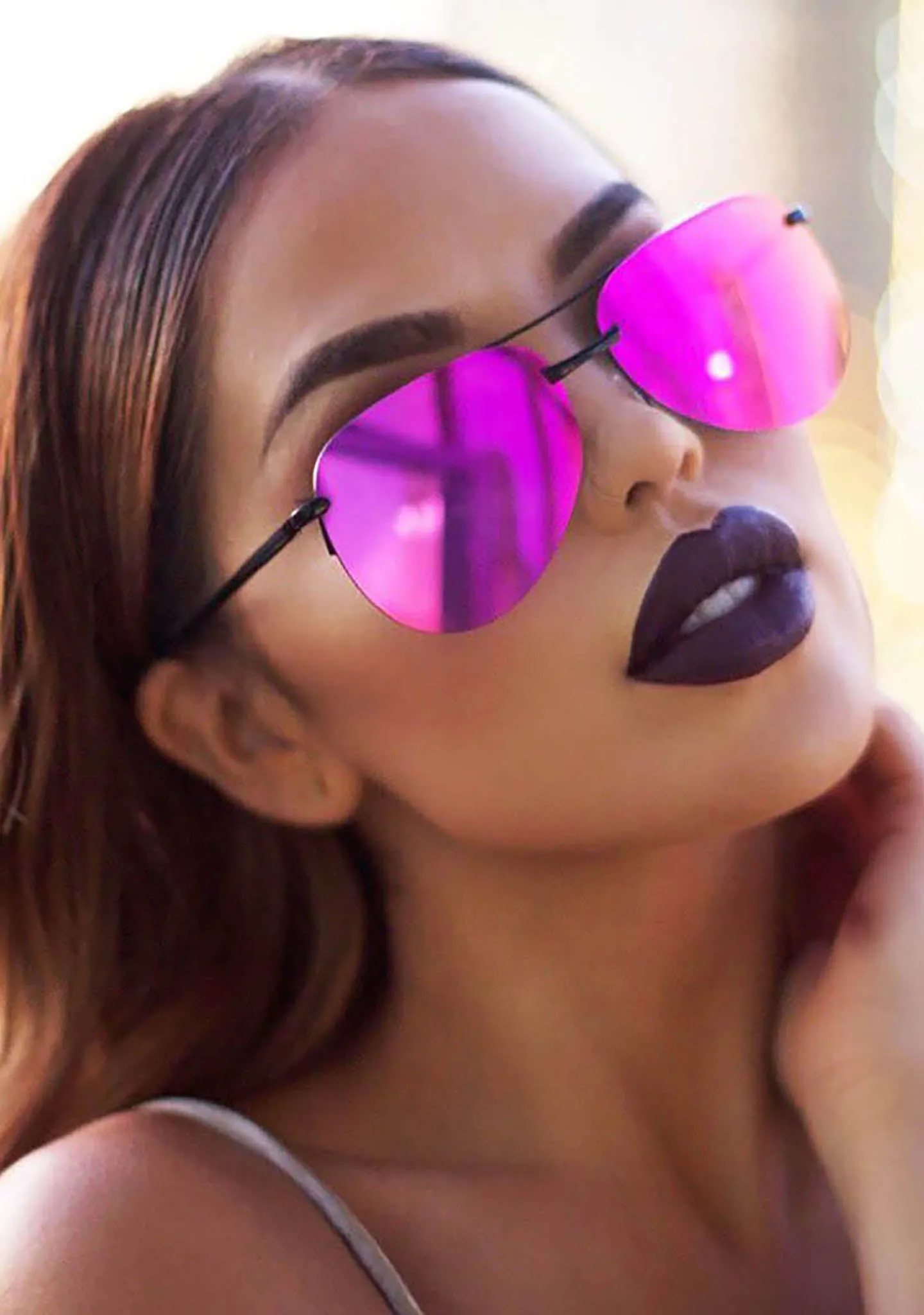 The Playa Sunglasses in Black/Pink