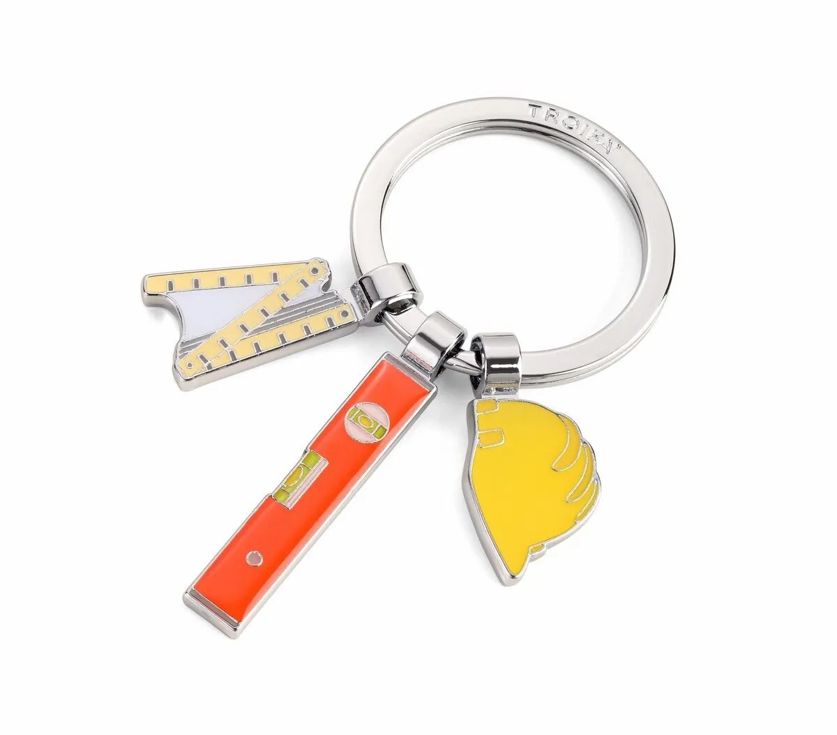 Troika Keychain Bob, Charm Keychain with 3 Construction charms