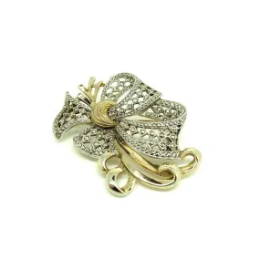 Vintage 1950s Designer Marcasite Kigu Floral Brooch