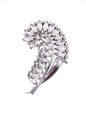 Vintage Eisenberg Large Crystal Brooch