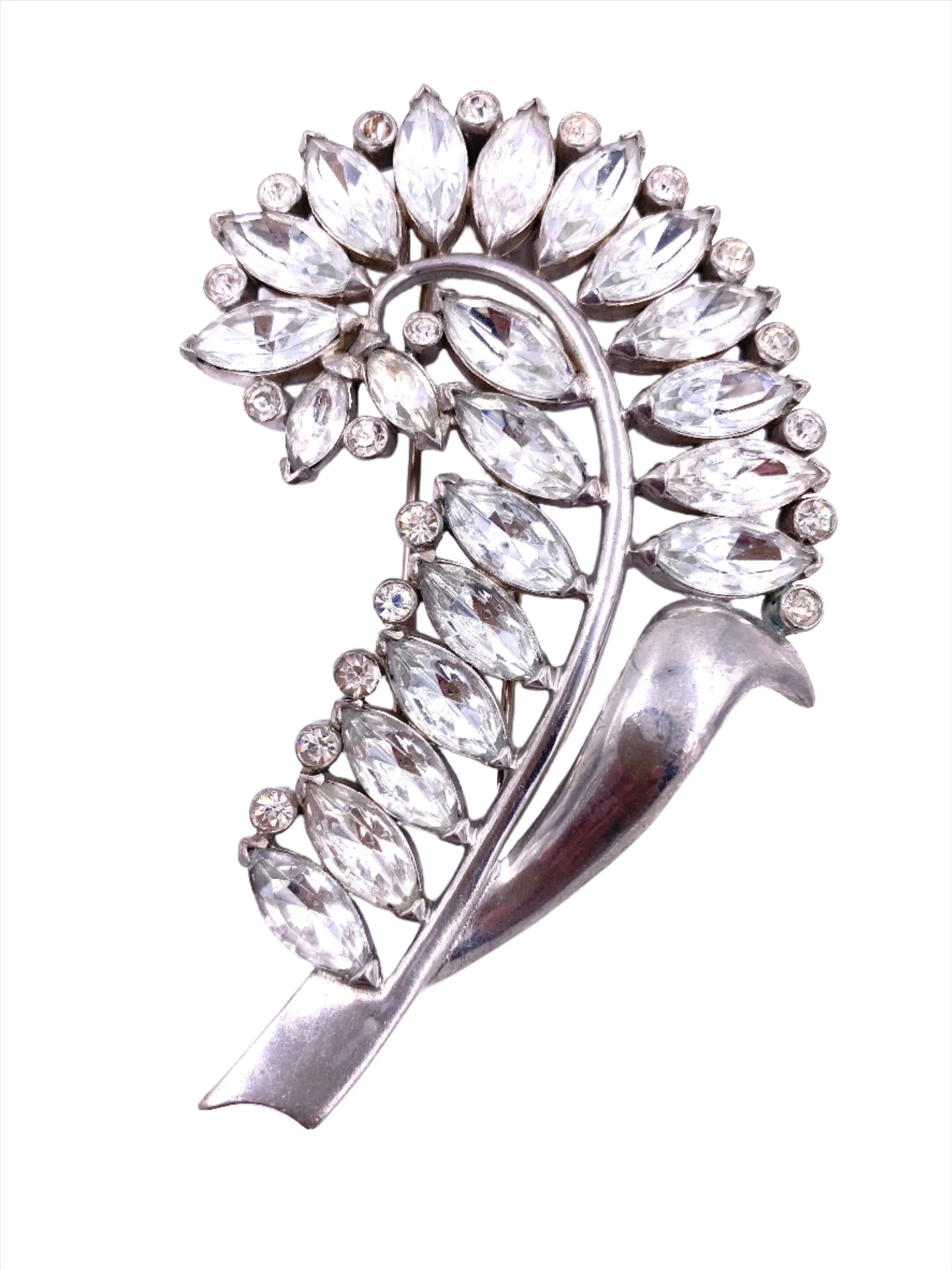 Vintage Eisenberg Large Crystal Brooch