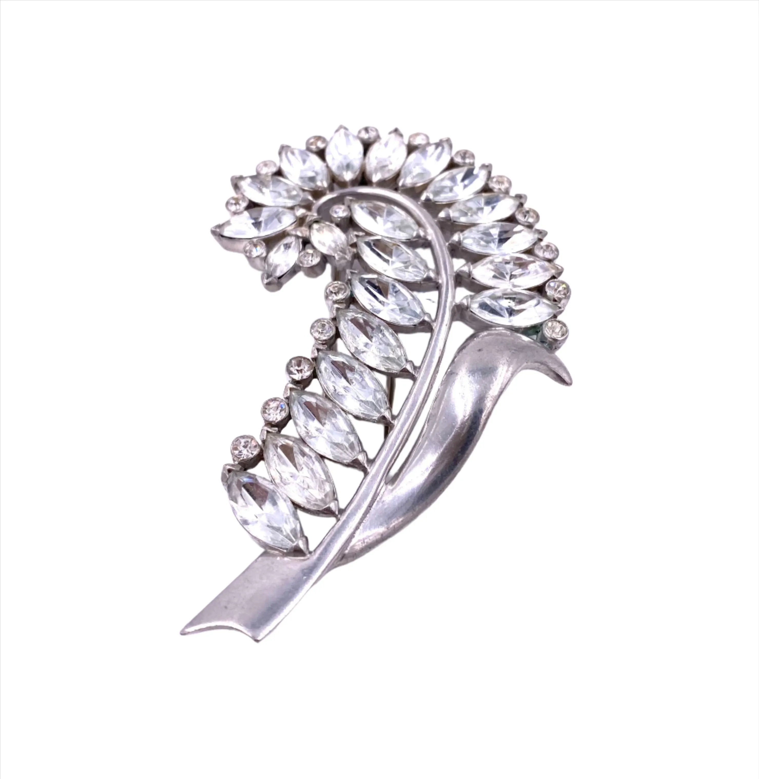 Vintage Eisenberg Large Crystal Brooch