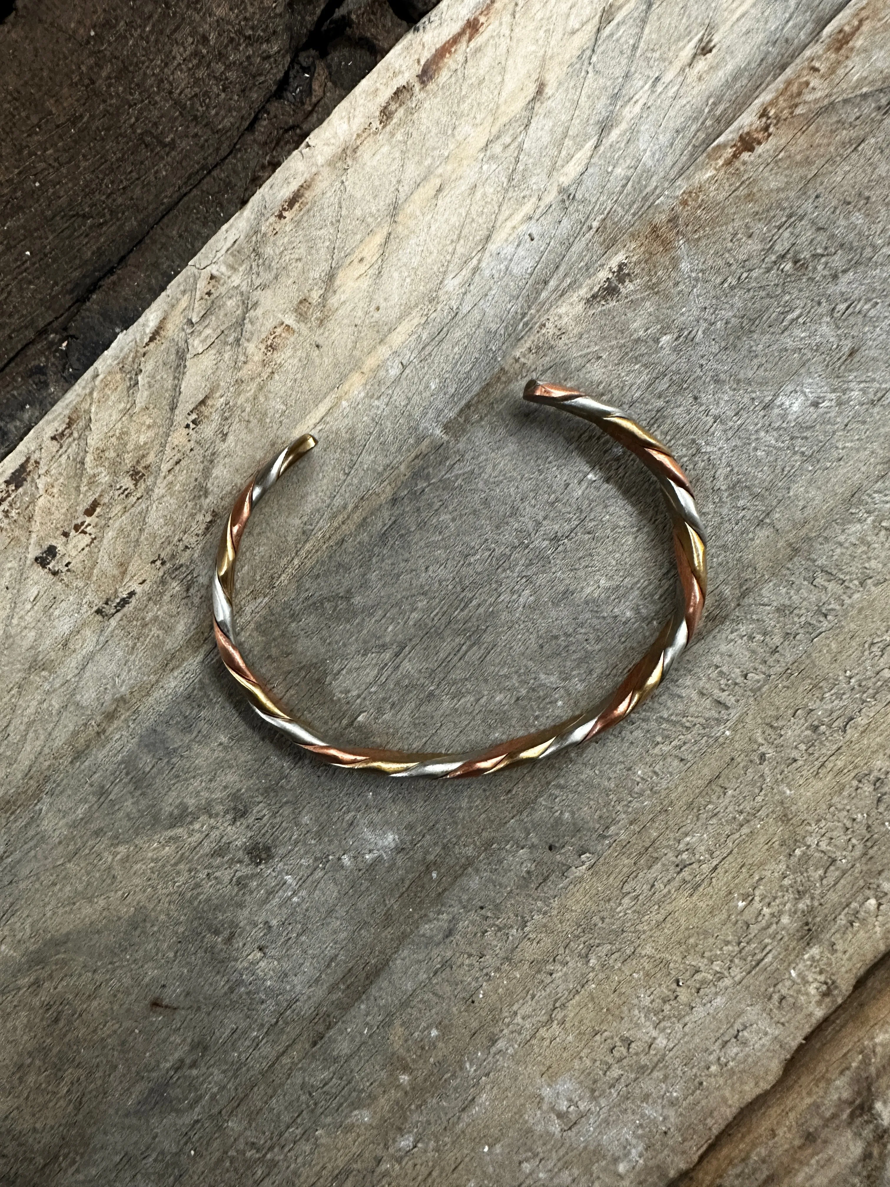 Vintage Mixed Metal Bangle