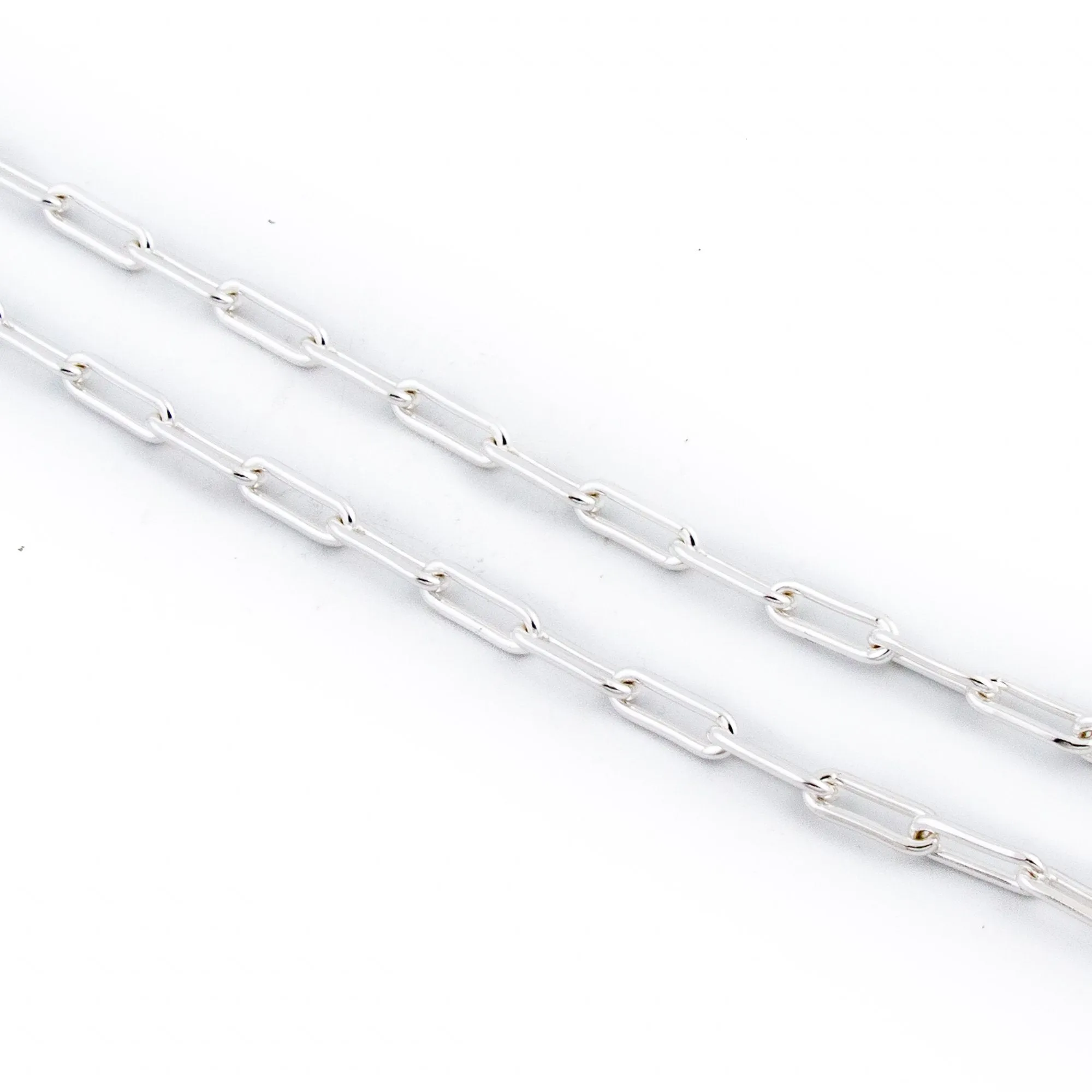 Weighty Paperclip Sterling Silver Chain Necklace