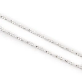 Weighty Paperclip Sterling Silver Chain Necklace