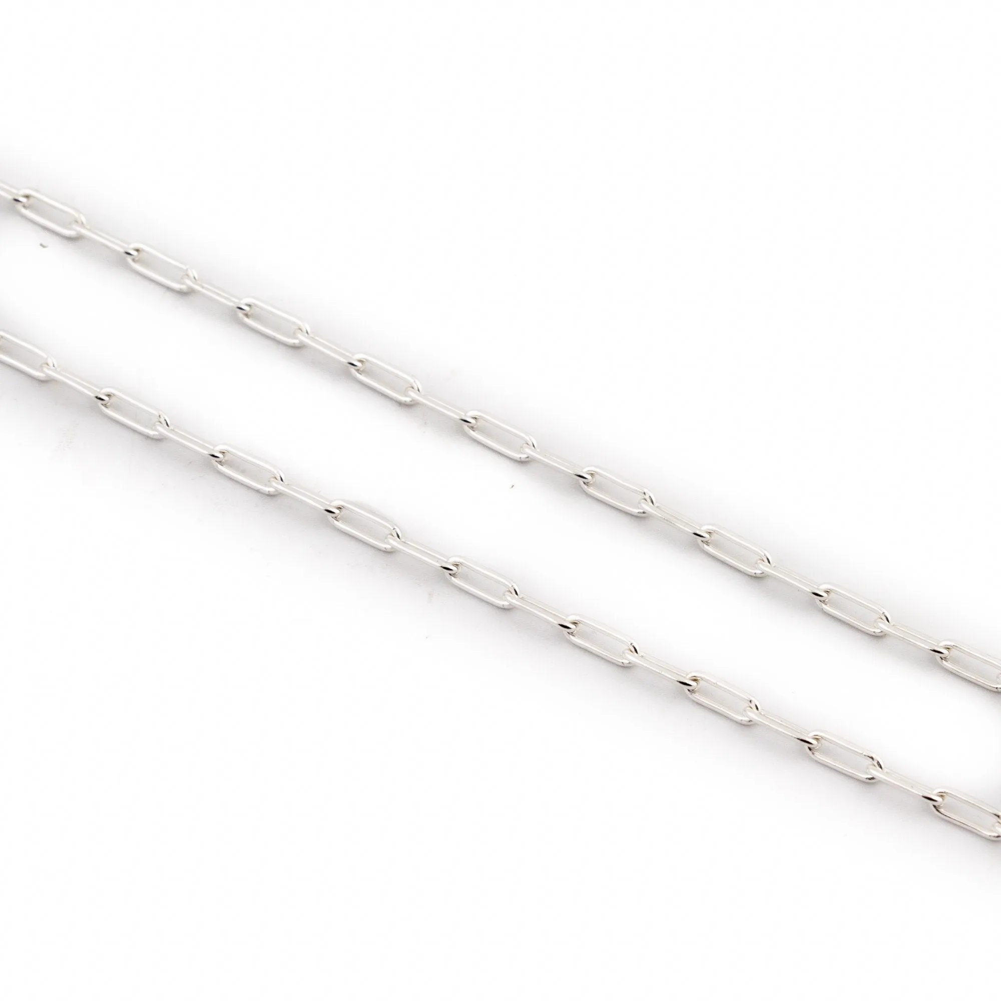 Weighty Paperclip Sterling Silver Chain Necklace