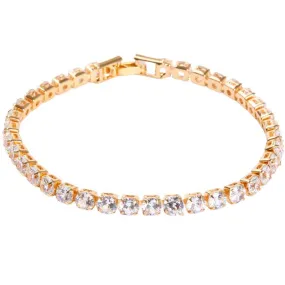 White 18K Gold Cubic Zirconia Tennis Bracelet
