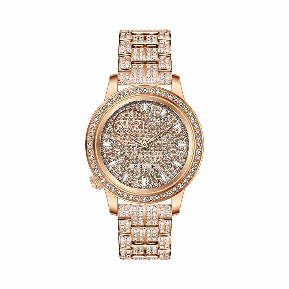 Women, pointers, starry sky, diamond-set steel bands, quartz waterproof watches.