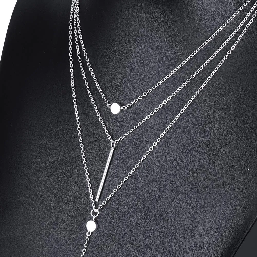 Women's Multi-Layer Tassel Charm Necklace