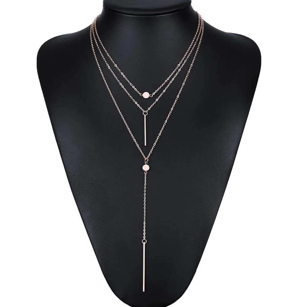 Women's Multi-Layer Tassel Charm Necklace