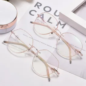 Yimaruili Women's Rimless Alloy Frame Eyeglasses H8170