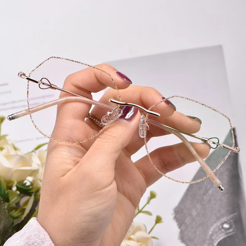 Yimaruili Women's Rimless Alloy Frame Eyeglasses H8170